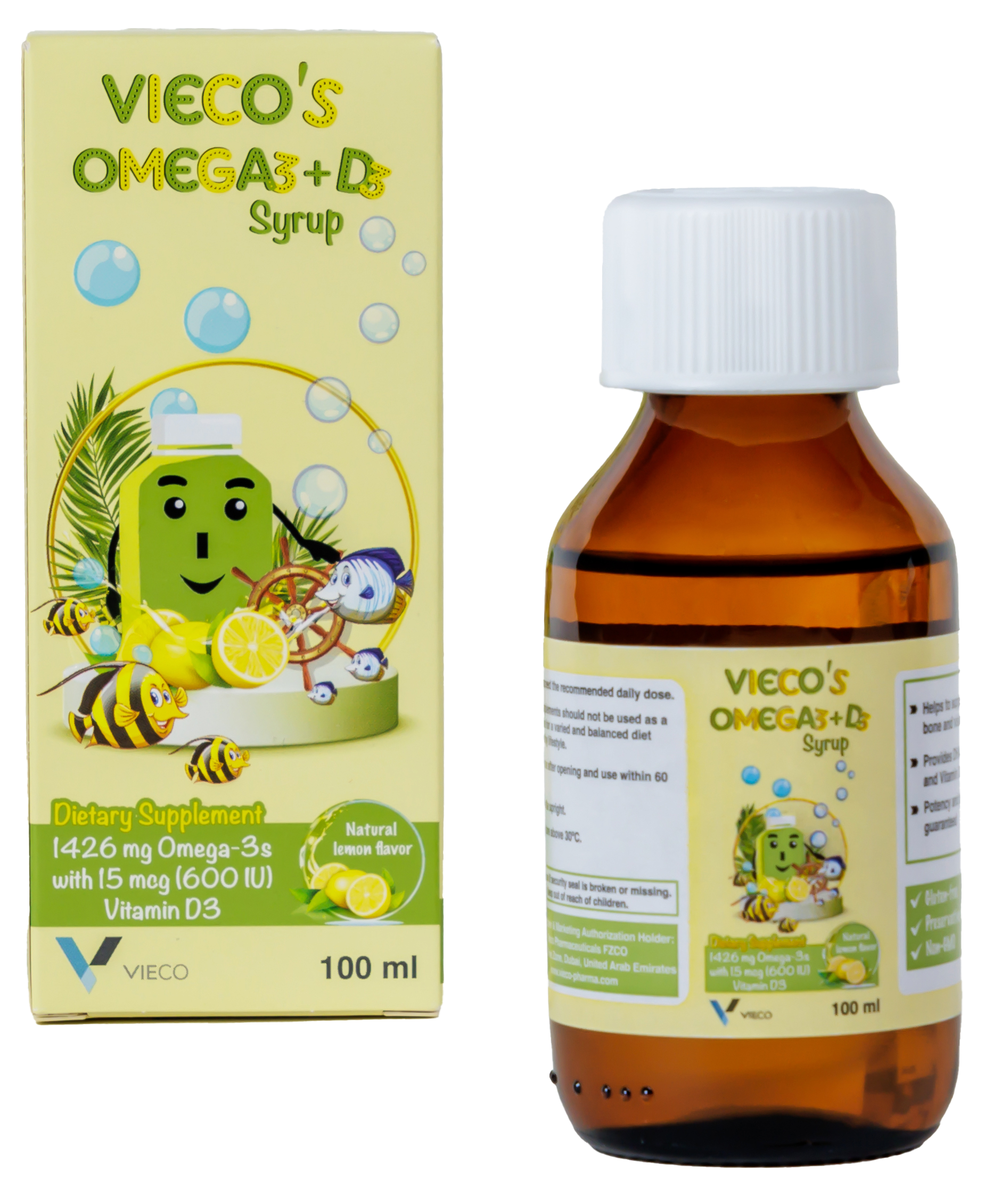 Vieco’s Omega3 + D3 Syrup 100ml